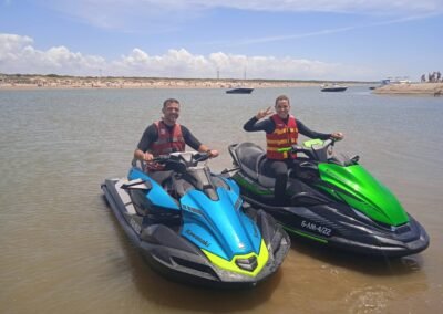 rutas en motos de agua alquiler barco el terron islantilla la antilla con y sin titulación patron motos de agua kawasaki